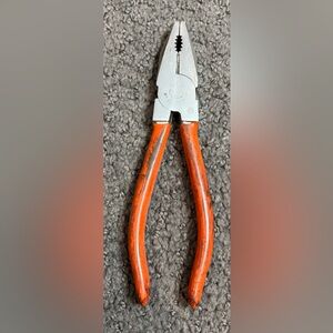 Vintage Pliers 7” Orange Grips
